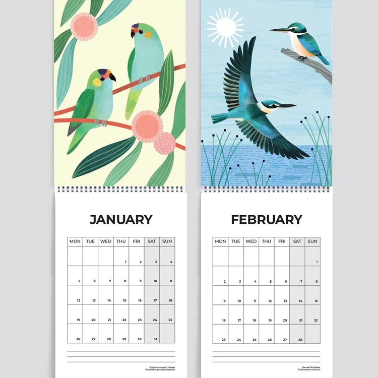 2026 Bird Calendar by Sarah Allen