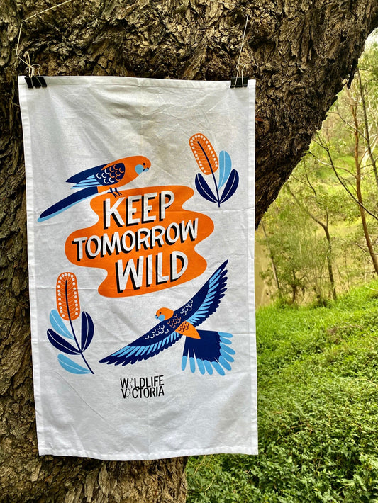 Limited Edition 'Keep Tomorrow Wild' Fairtrade Organic Cotton Tea Towel
