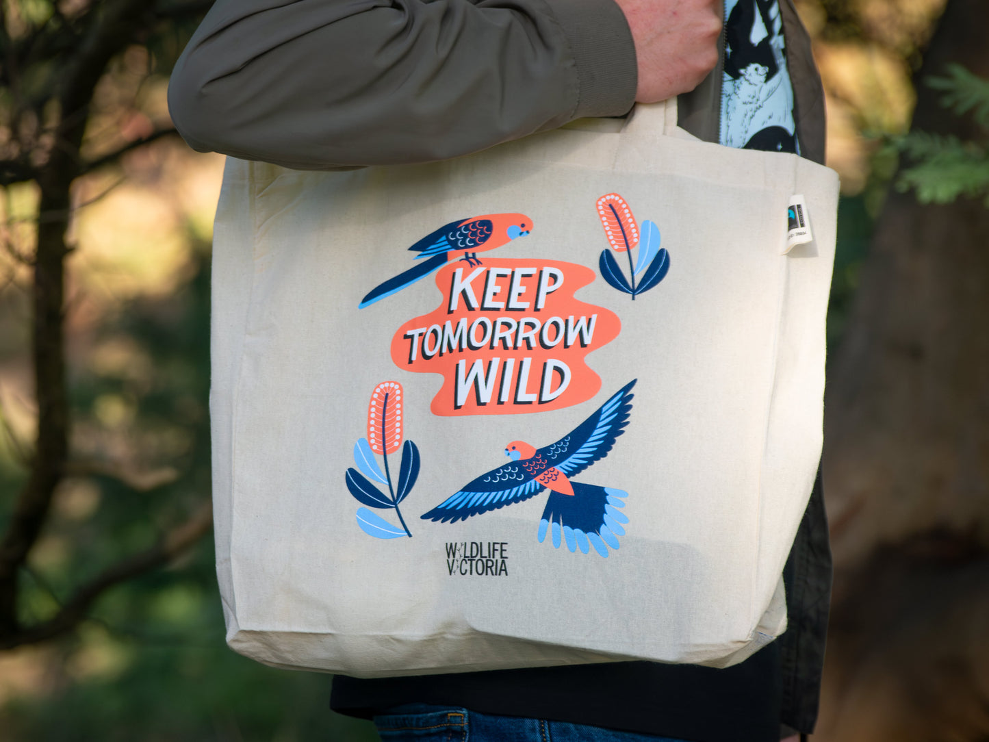 'Keep Tomorrow Wild' Cotton Tote Bag