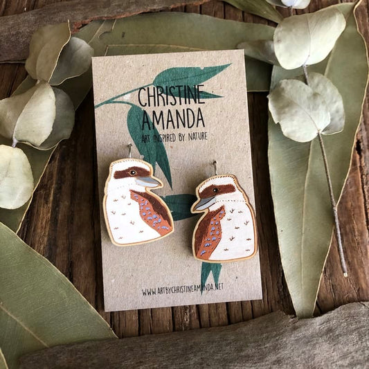 Kookaburra earrings by Christine Amanda